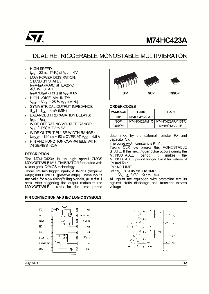 M74HC423ATTR_3633356.PDF Datasheet
