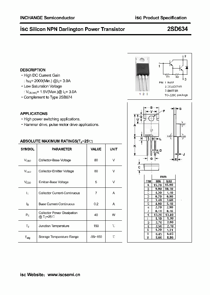 2SD634_3639287.PDF Datasheet