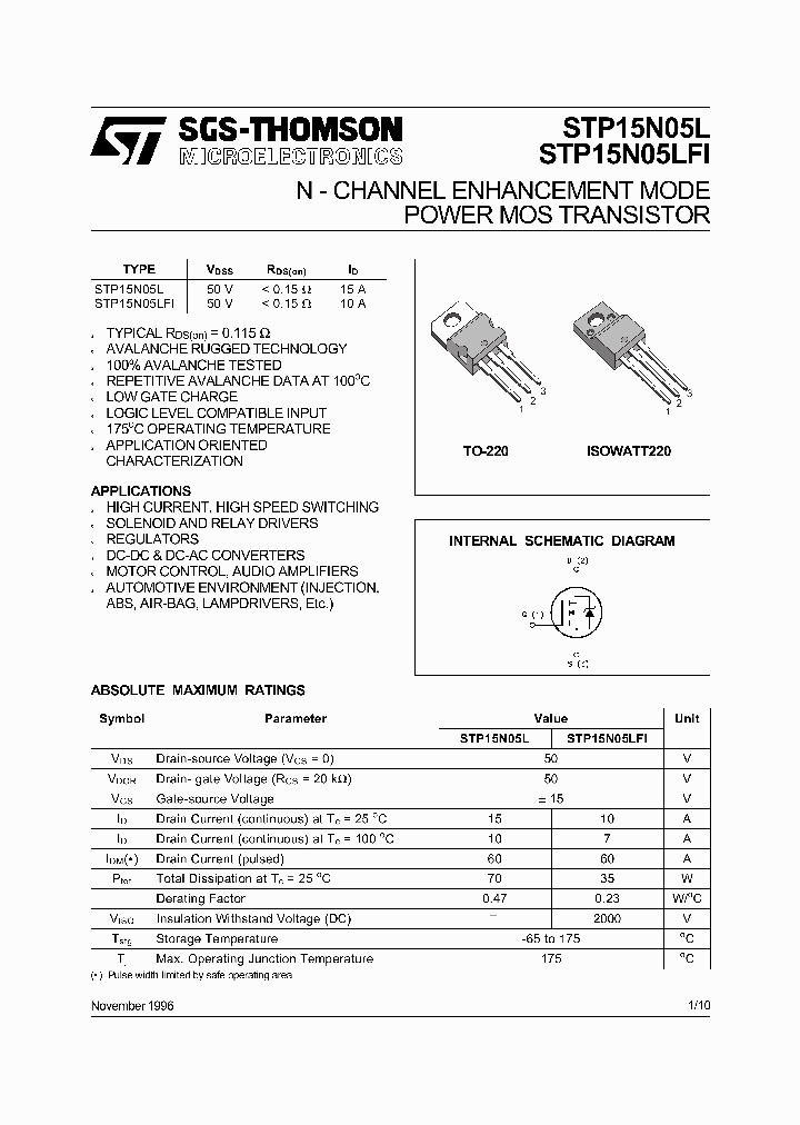 STP15N05LFI_3640629.PDF Datasheet