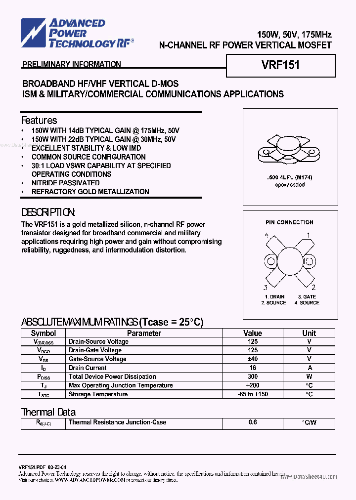 VRF151_3640879.PDF Datasheet