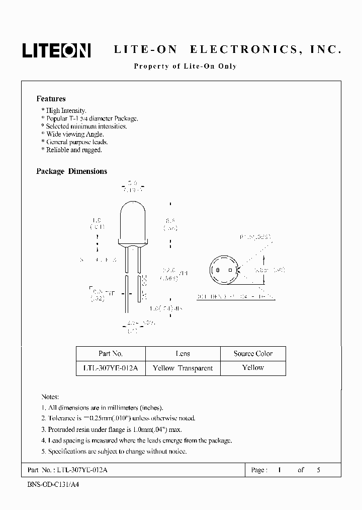 LTL-307YE-012A_3645346.PDF Datasheet