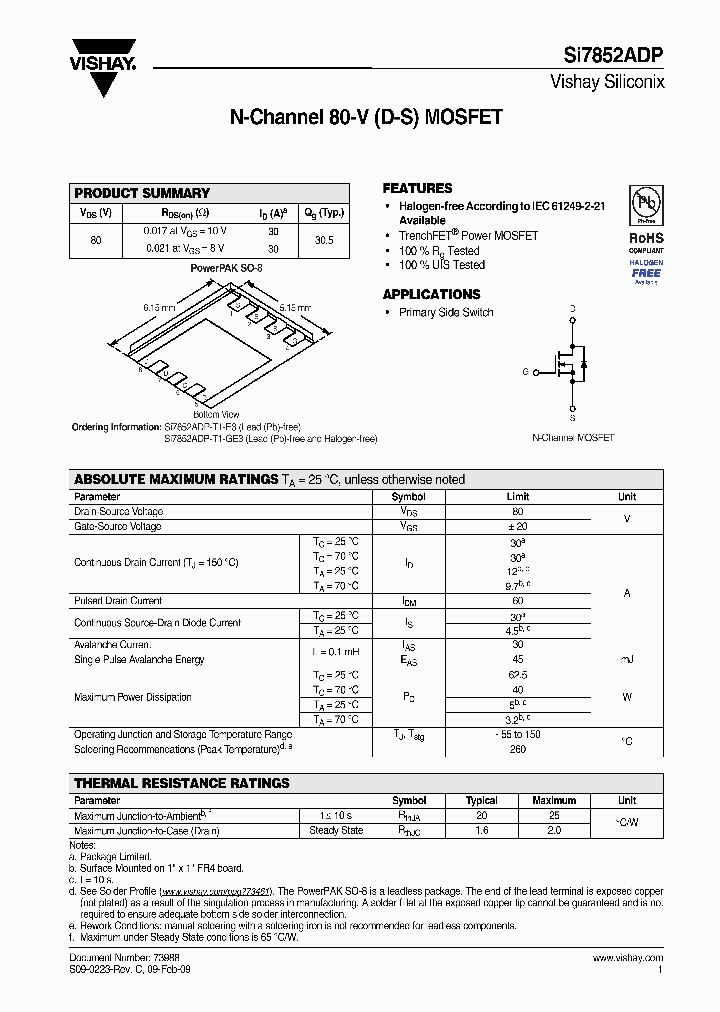 SI7852ADP-T1-E3_3674630.PDF Datasheet