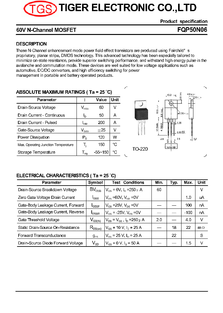 FQP50N06_3680795.PDF Datasheet