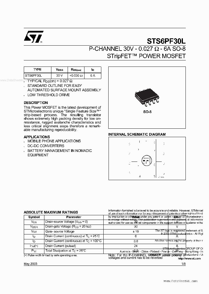 STS6PF30L_3685250.PDF Datasheet