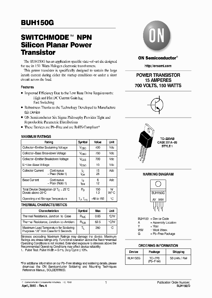 BUH150G_3694972.PDF Datasheet