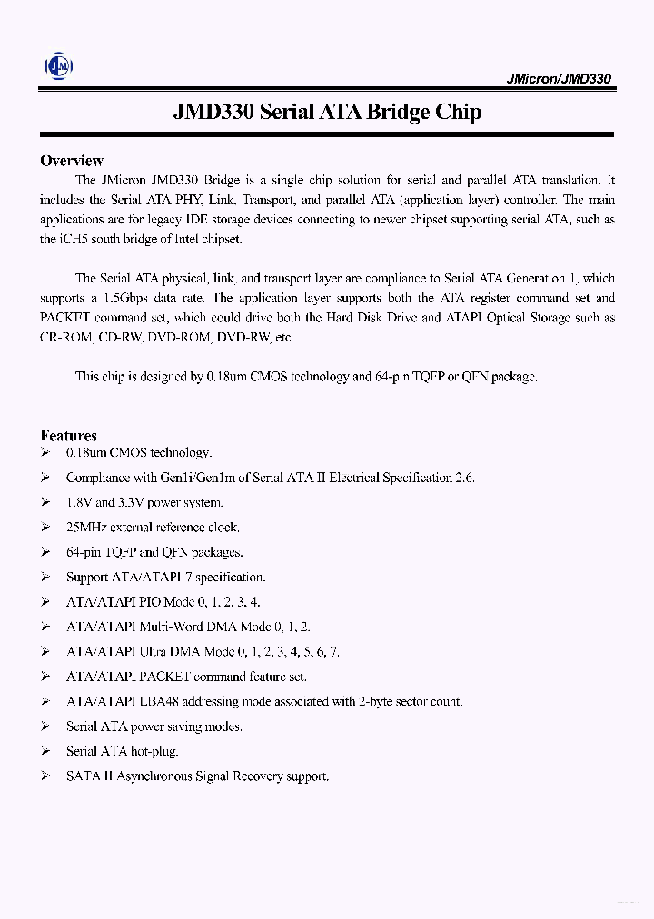 JMD330_3698960.PDF Datasheet Download --- IC-ON-LINE