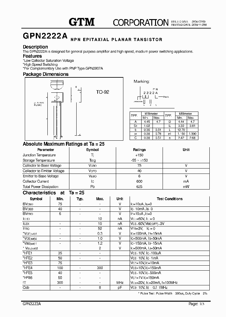 GPN2222A_3700275.PDF Datasheet