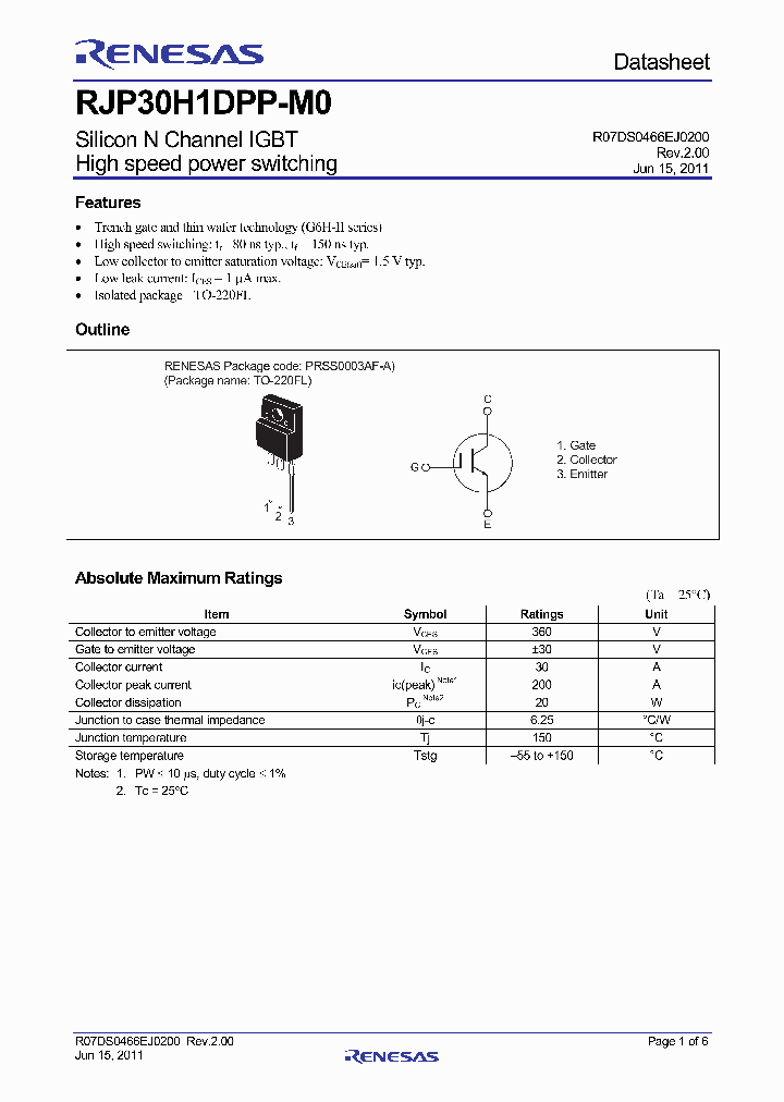 RJP30H1DPP-M0_3700683.PDF Datasheet