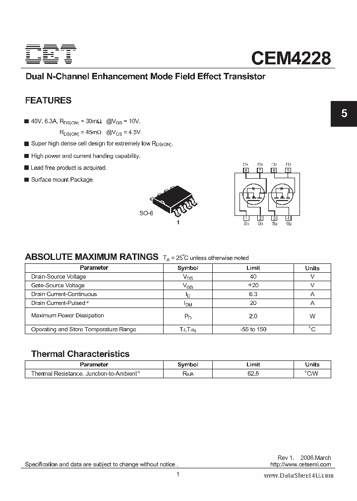 CEM4228_3712365.PDF Datasheet