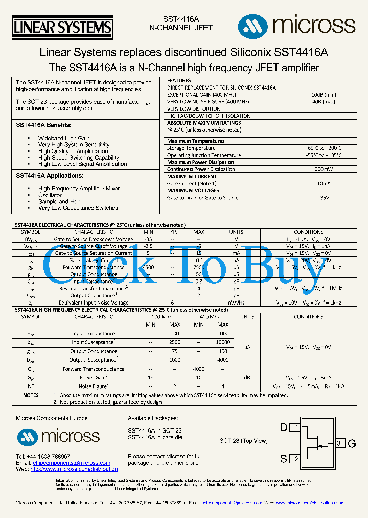SST4416ASOT-23_3712787.PDF Datasheet