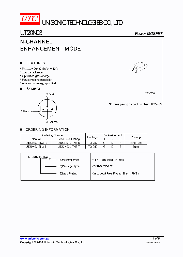 UT20N03-TN3-R_3714418.PDF Datasheet