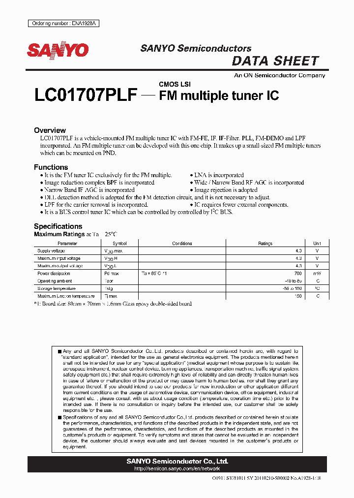 LC01707PLF_3723276.PDF Datasheet