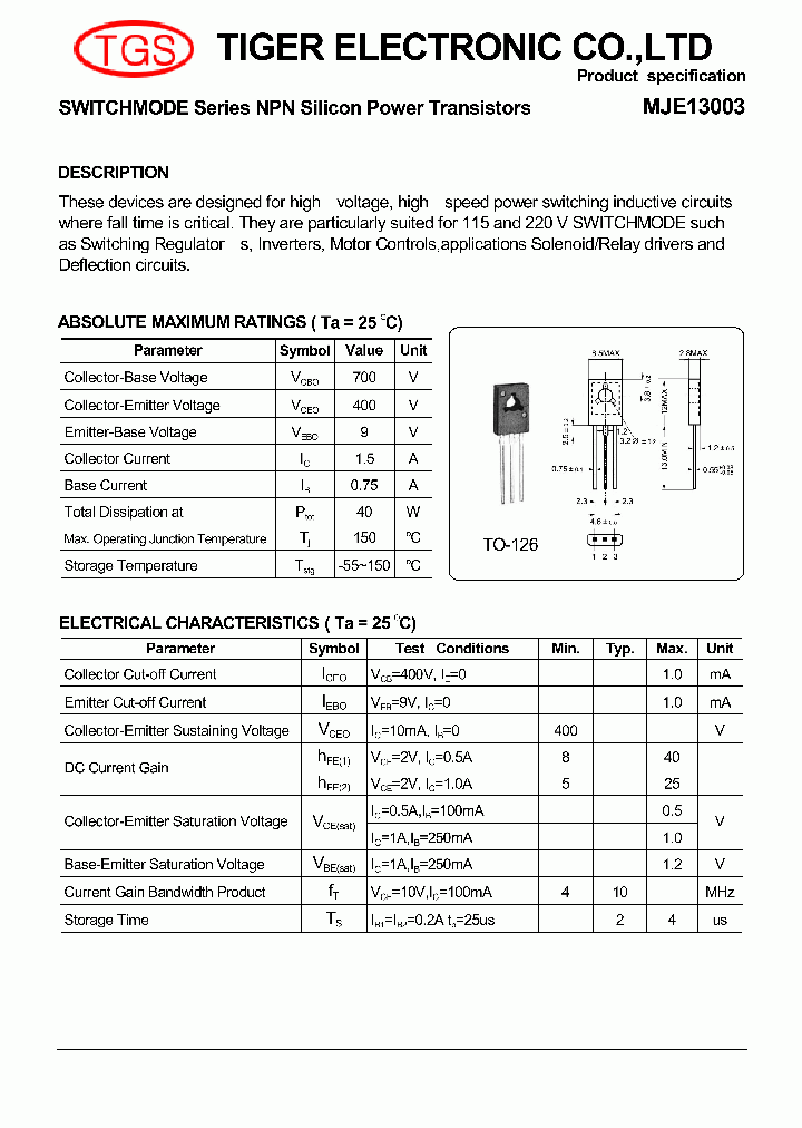 MJE13003_3744681.PDF Datasheet