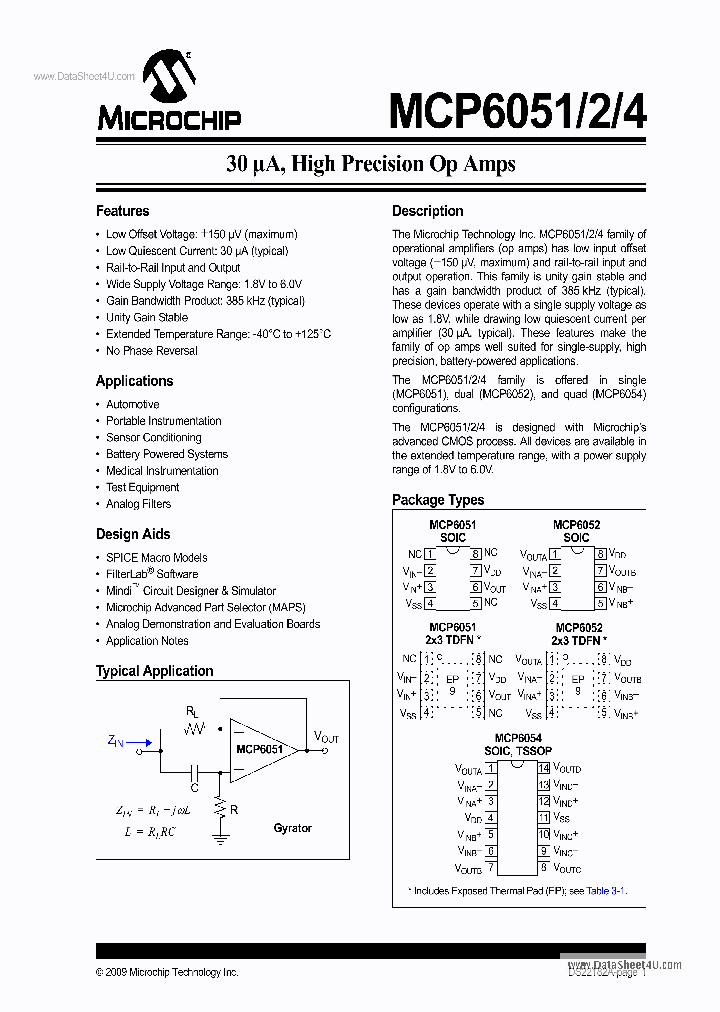 MCP6051_3768339.PDF Datasheet