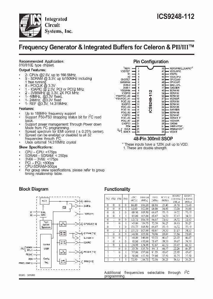 ICS9248YF-112-T_3749772.PDF Datasheet