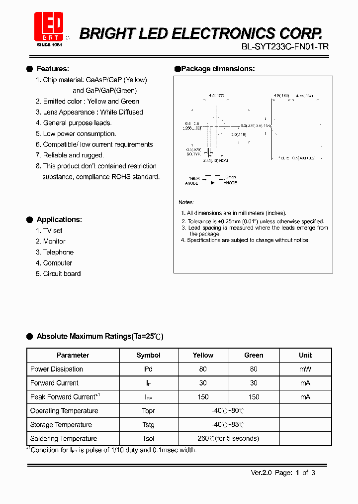 BL-SYT233C-FN01-TR_3758322.PDF Datasheet
