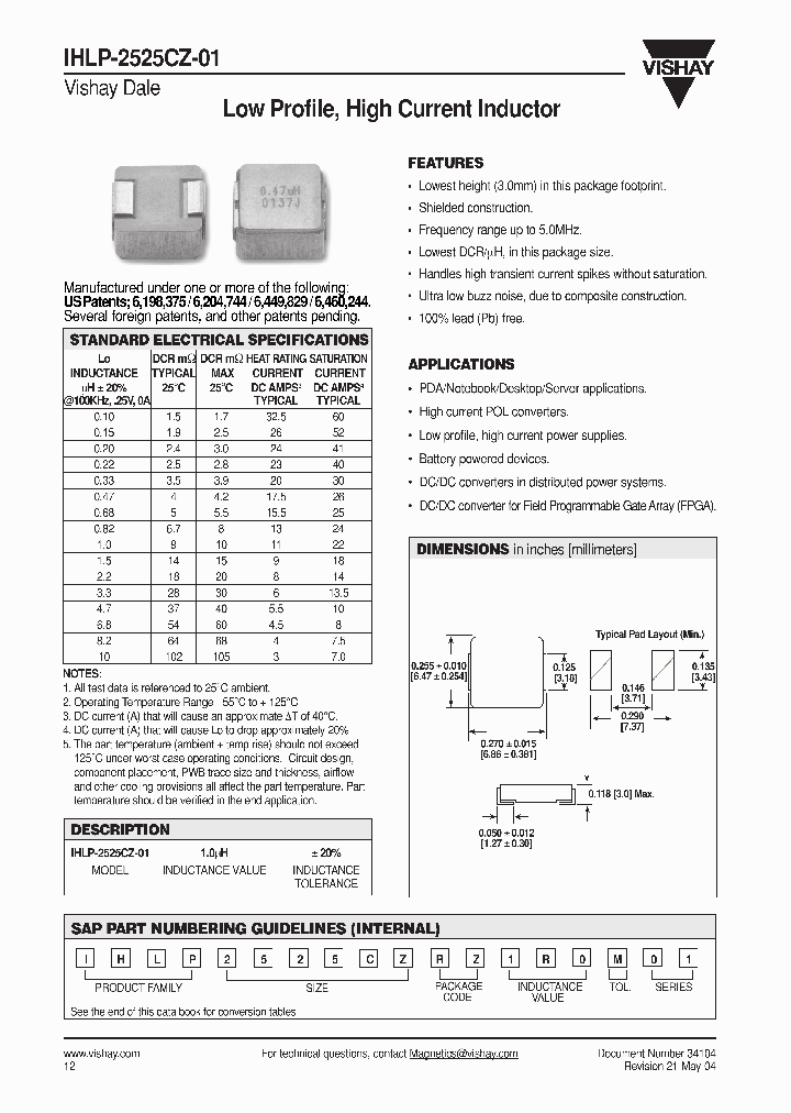IHLP-2525CZ-01082UH-20_3761618.PDF Datasheet