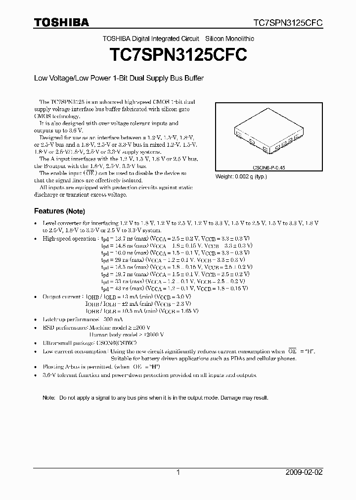 TC7SPN3125CFC_3766120.PDF Datasheet