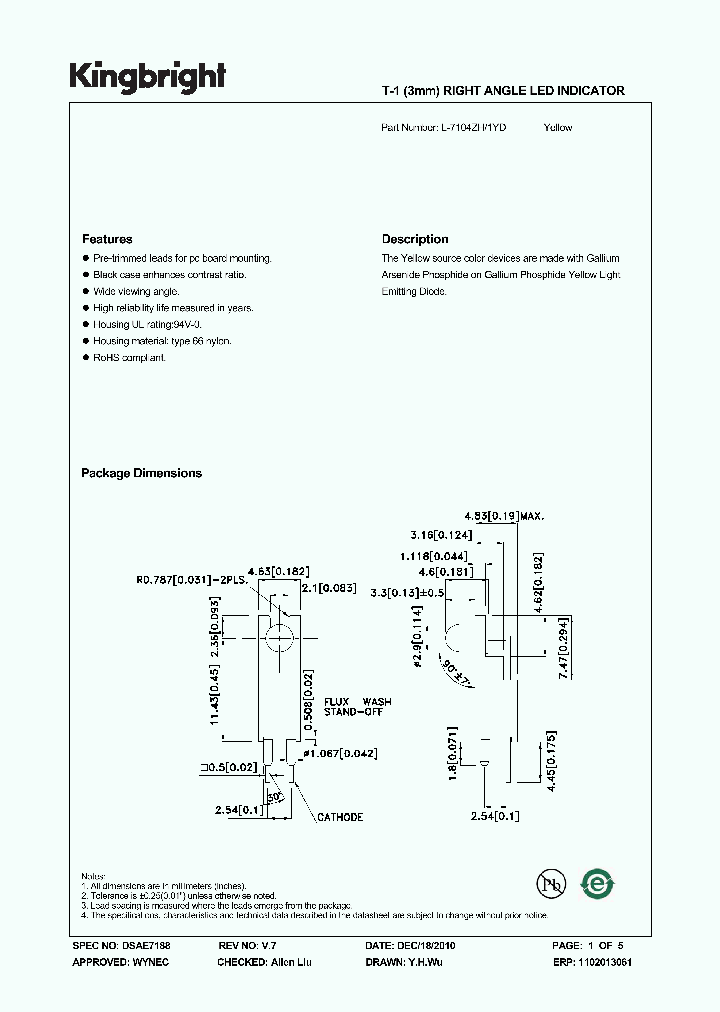 L-7104ZH1YD_3778545.PDF Datasheet
