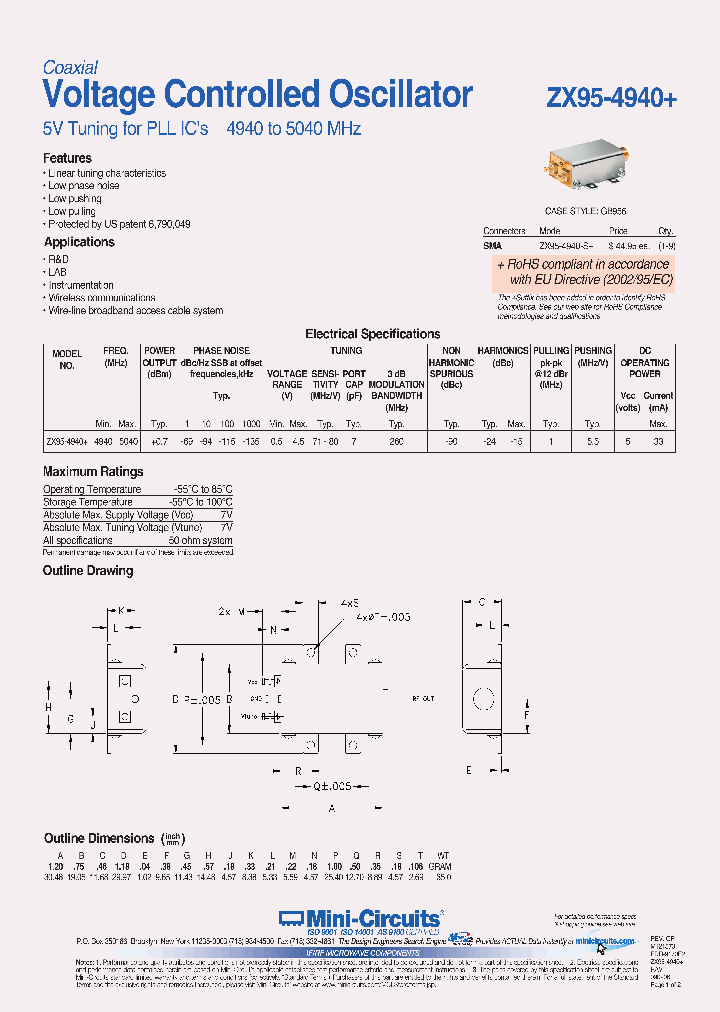 ZX95-4940_3783955.PDF Datasheet Download --- IC-ON-LINE