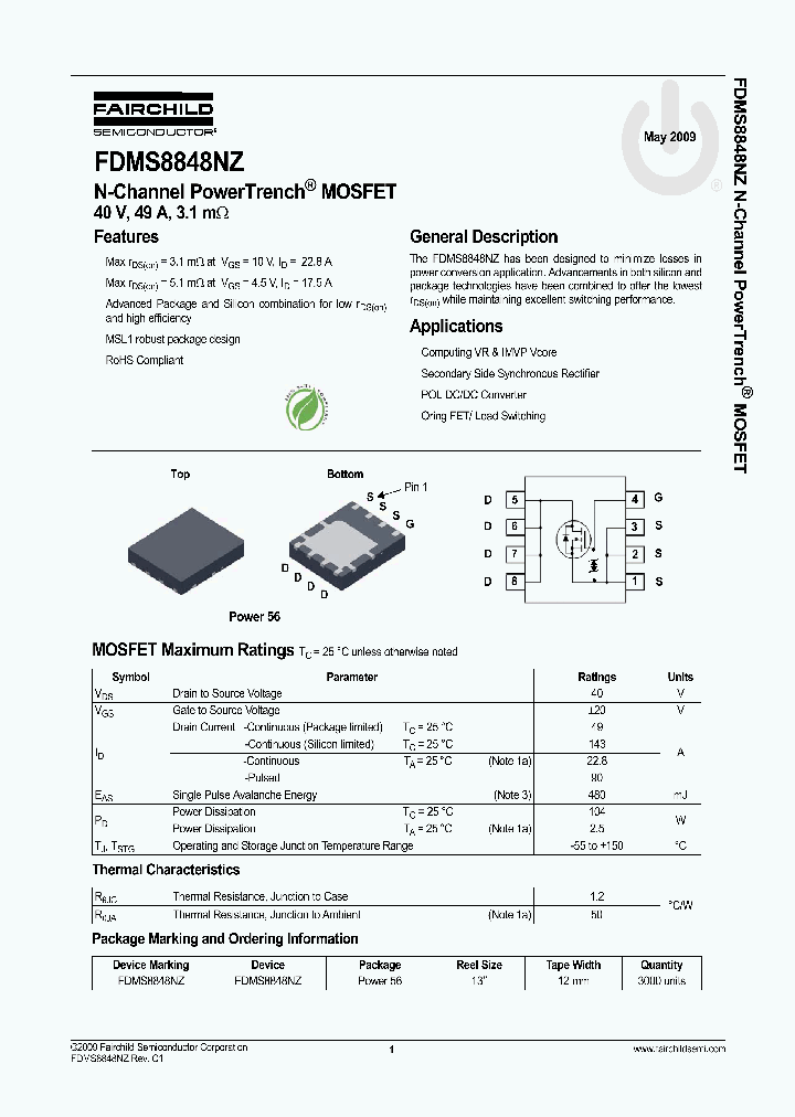 FDMS8848NZ_3794010.PDF Datasheet