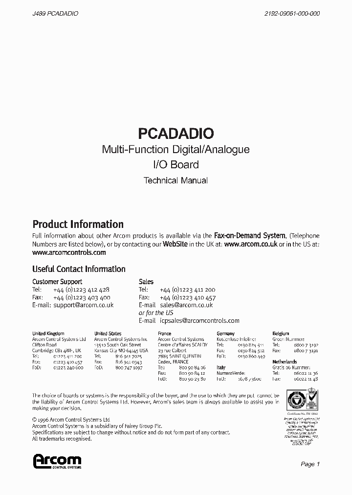 PCADADIO-CS_3802151.PDF Datasheet