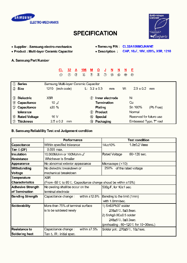 CL32A106MOJNNNE_3811850.PDF Datasheet