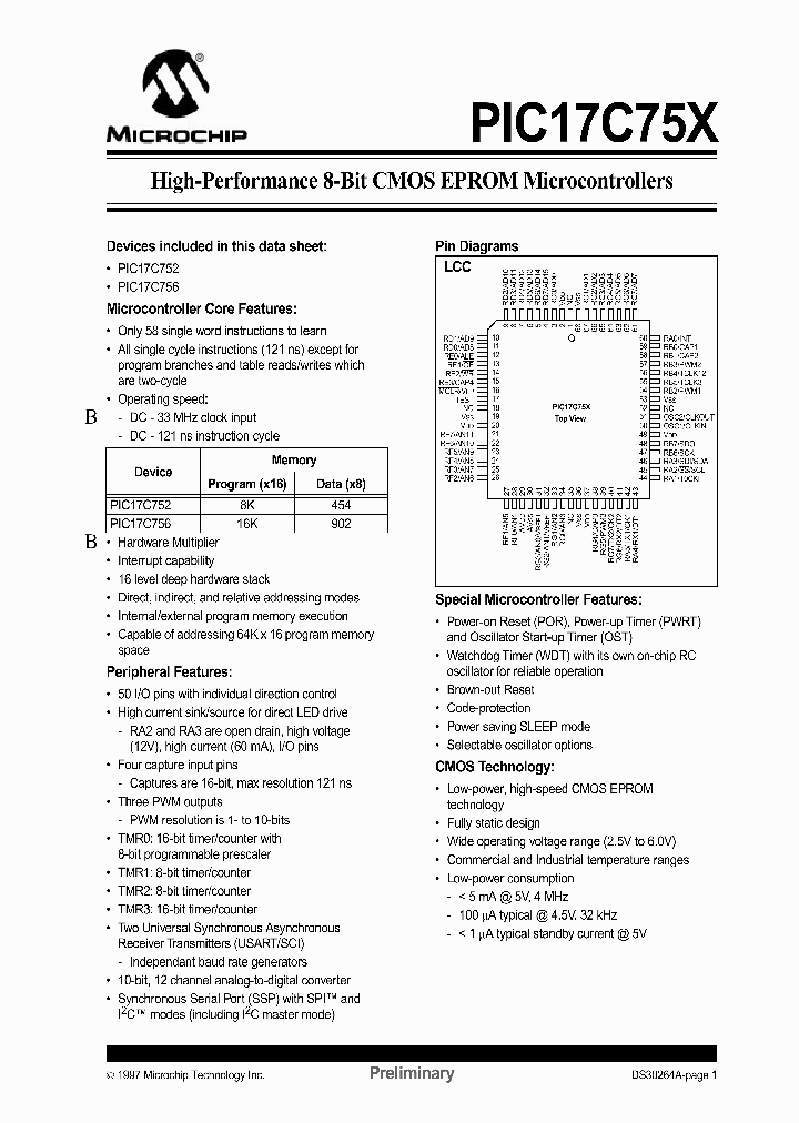 PIC17C752T-25PT_3820556.PDF Datasheet