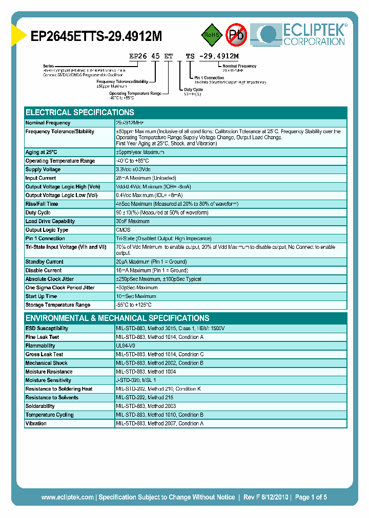 EP2645ETTS-294912M_3820736.PDF Datasheet