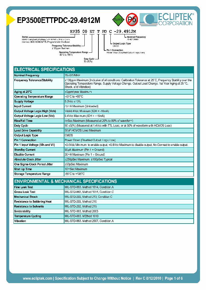 EP3500ETTPDC-294912M_3820737.PDF Datasheet