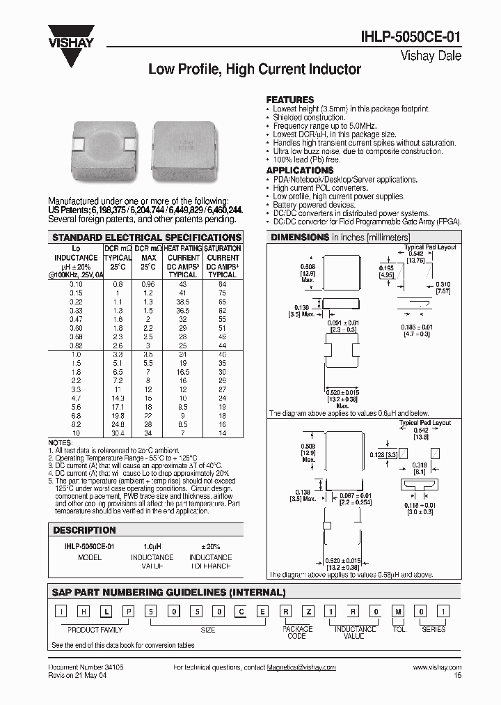 IHLP-5050CE-0133UH-20_3824893.PDF Datasheet