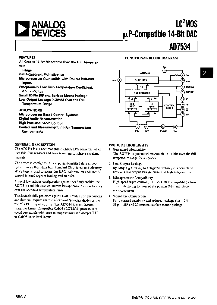 AD7534JP-REEL_3833152.PDF Datasheet