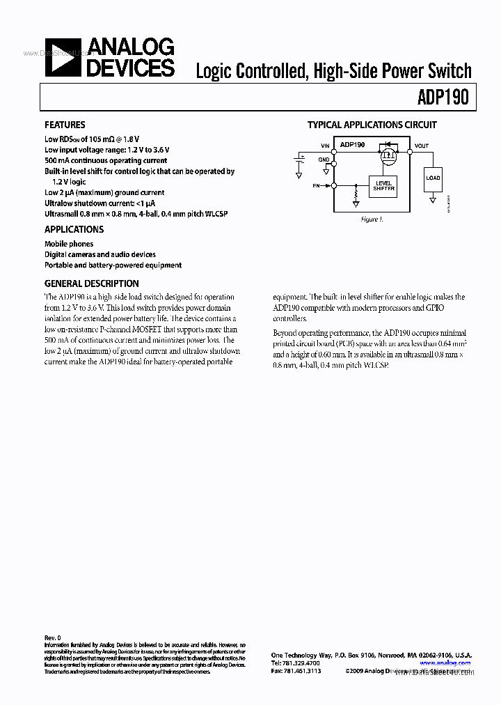 ADP190_4084013.PDF Datasheet Download
