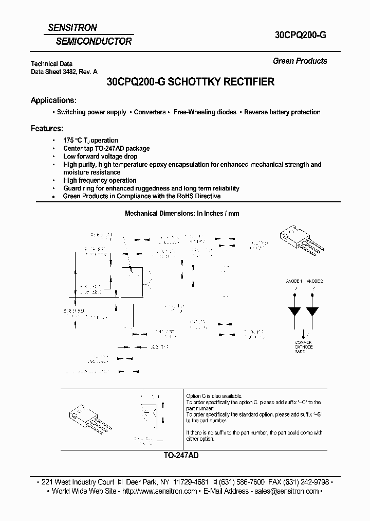 30CPQ200-SG_3836004.PDF Datasheet
