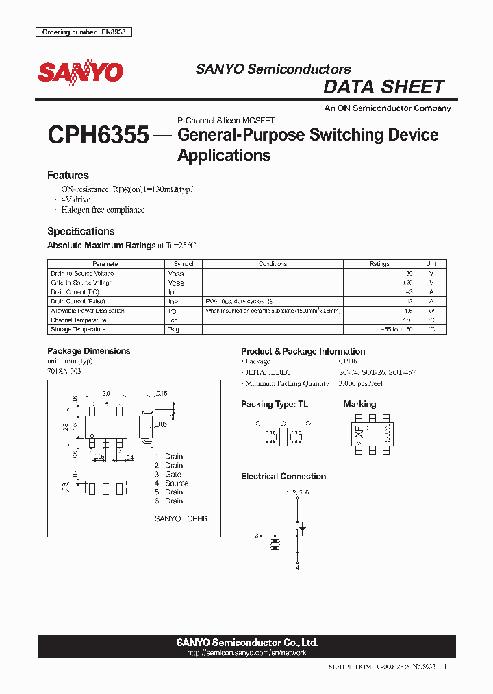 CPH6355-TL_3840891.PDF Datasheet