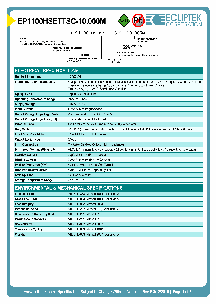 EP1100HSETTSC-10000M_3840231.PDF Datasheet