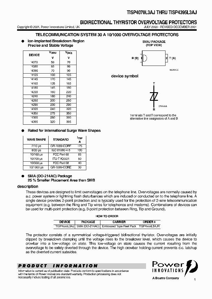 TISP4070L3AJR_3853536.PDF Datasheet