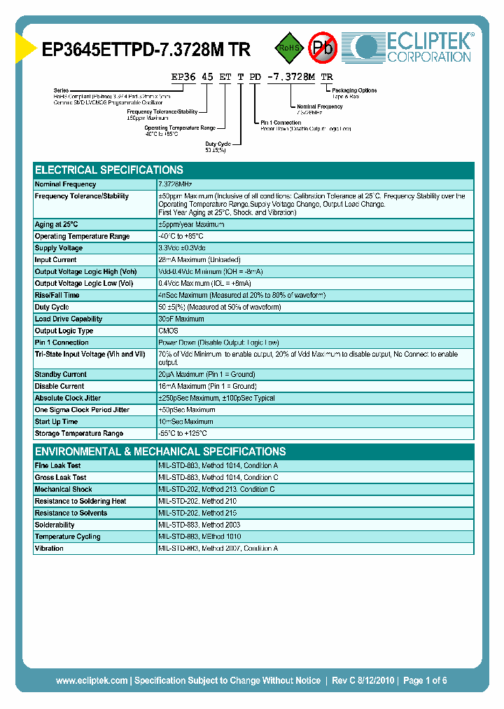 EP3645ETTPD-73728MTR_3849727.PDF Datasheet