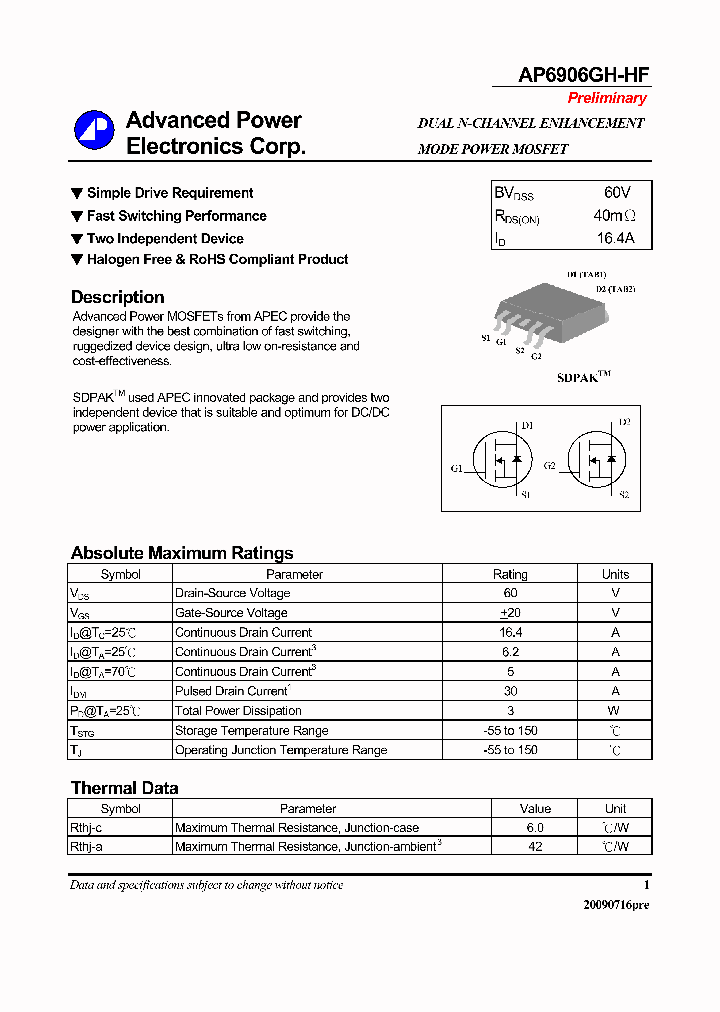 AP6906GH-HF_3854765.PDF Datasheet