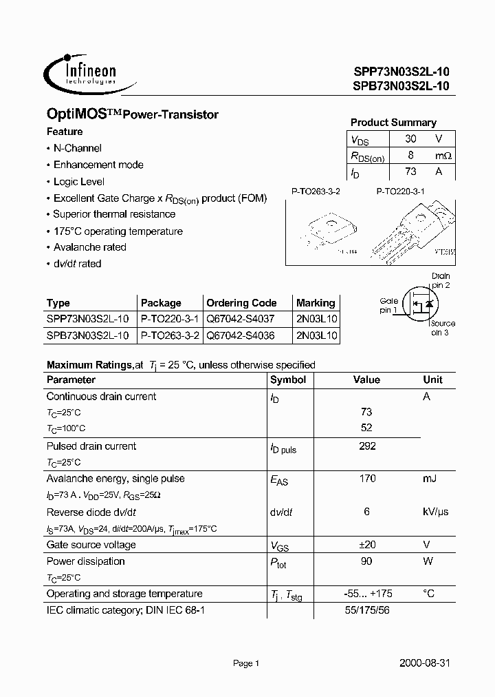 SPP73N03S2L-10_3858418.PDF Datasheet