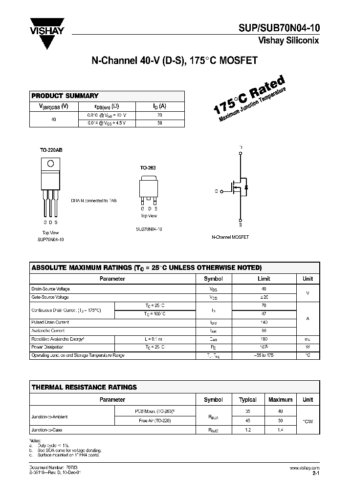 SUP70N04-10_3858419.PDF Datasheet