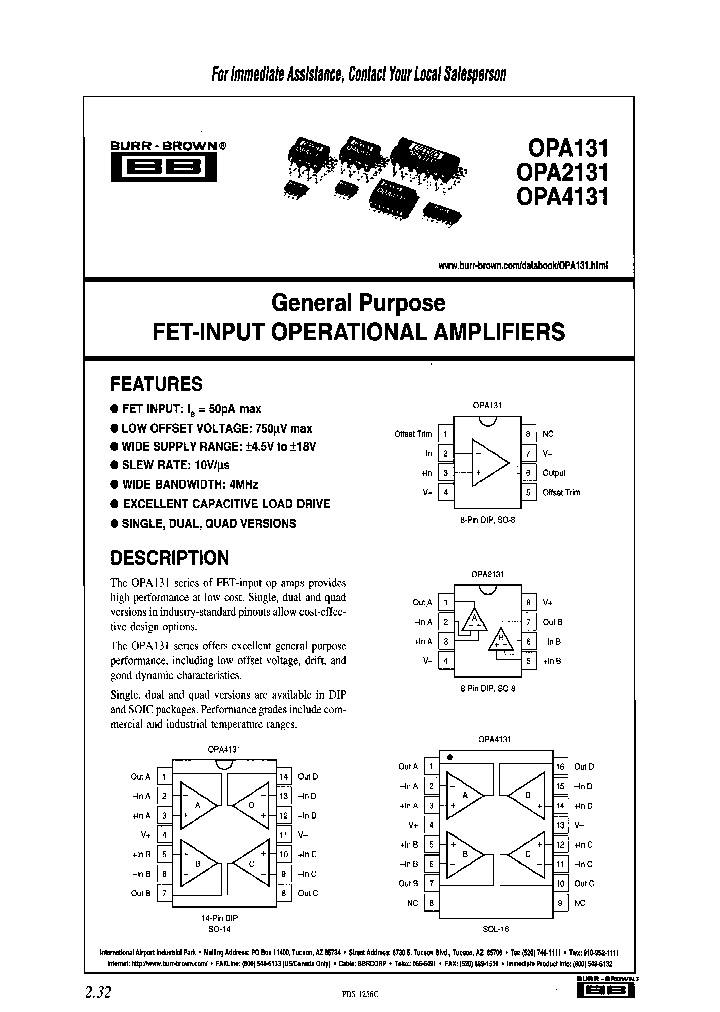 OPA2131PJ_3865269.PDF Datasheet