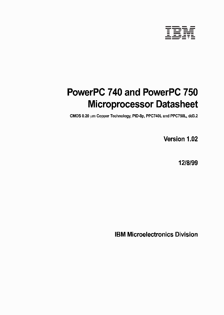 IBM25PPC740L-GB300A2R_3868245.PDF Datasheet
