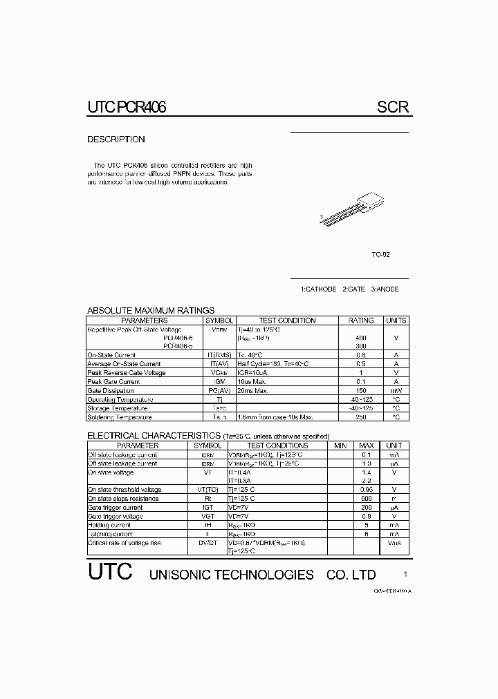 PCR406-5-AD_3869148.PDF Datasheet Download --- IC-ON-LINE