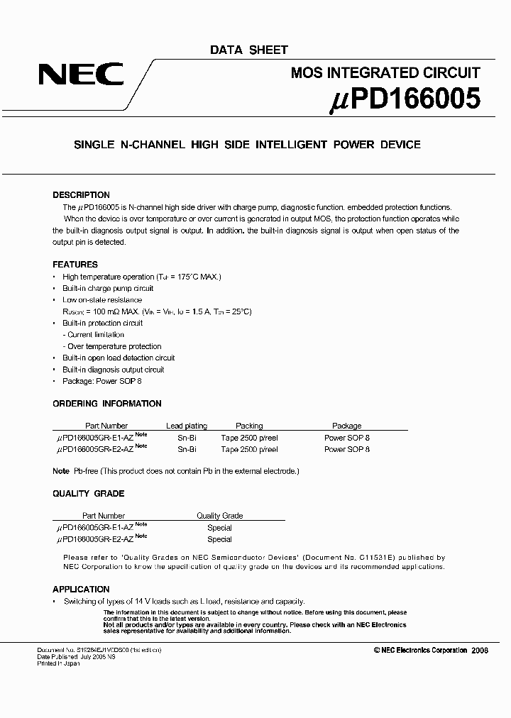 UPD166005GR-E2-AZ_3874329.PDF Datasheet