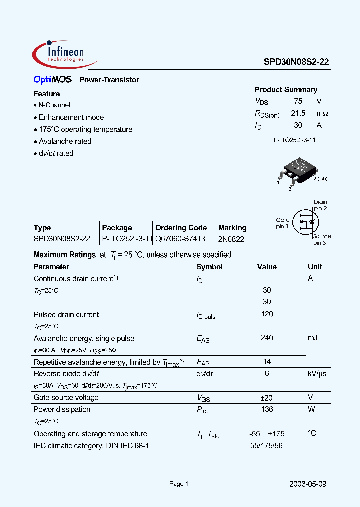 SPD30N08S2-22_3873500.PDF Datasheet