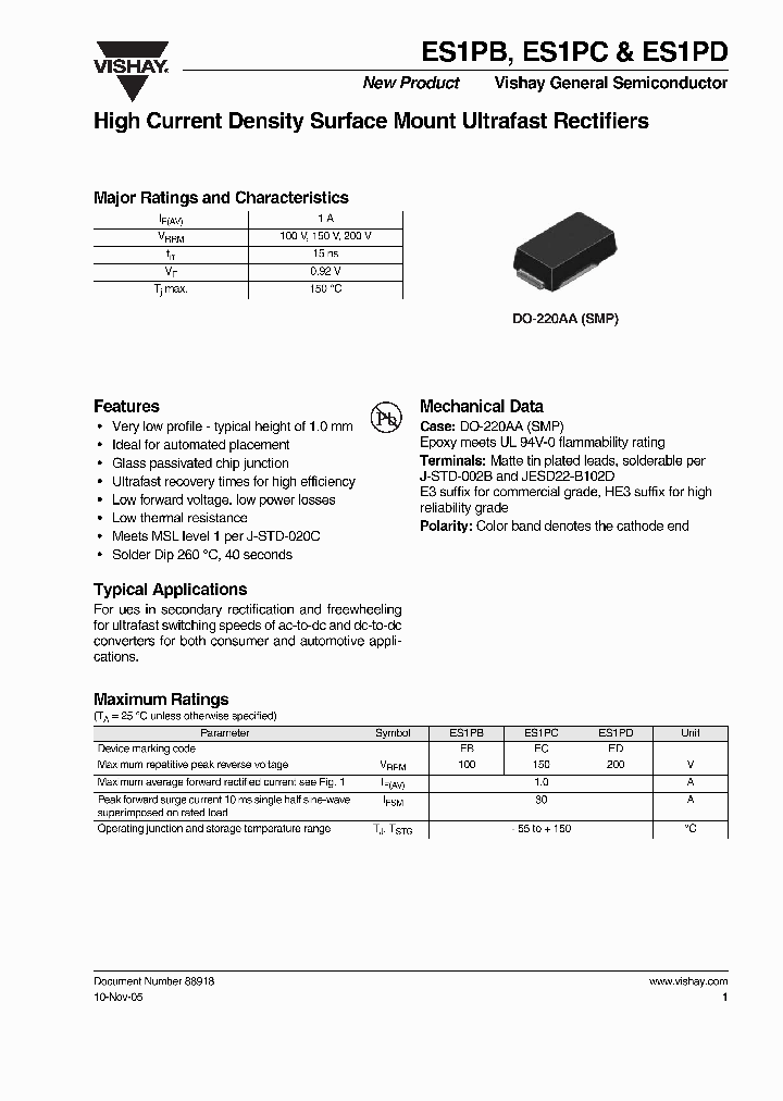 ES1PD-HE3_3875459.PDF Datasheet