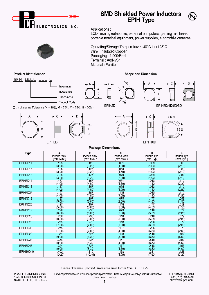 EPIH2D11-4R7K_3884468.PDF Datasheet