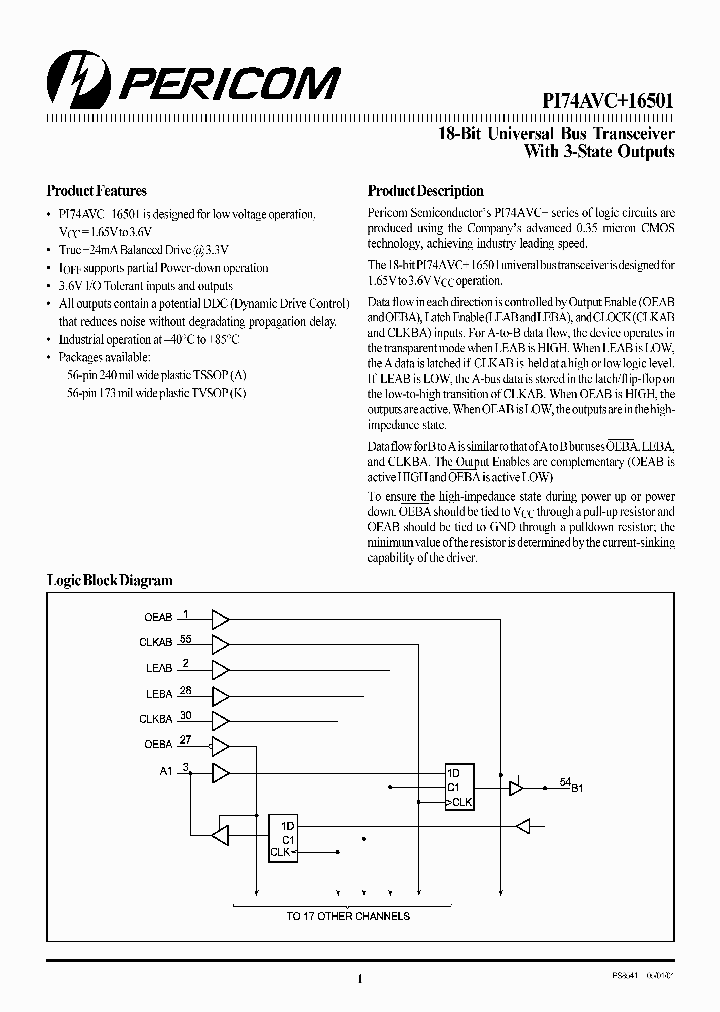 PI74AVC16501K_3885710.PDF Datasheet