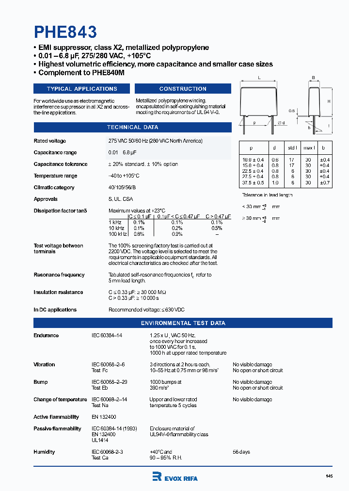 PHE843MR7470KR06L2_3885691.PDF Datasheet